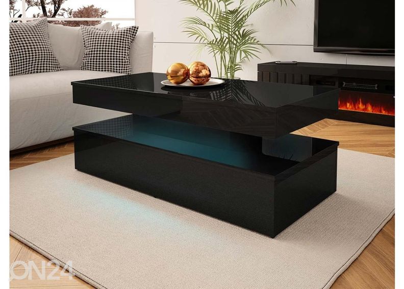 Diivanilaud Glossa 120x55 cm + LED suurendatud