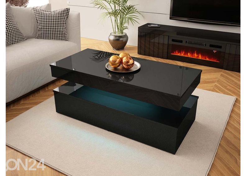 Diivanilaud Glossa 120x55 cm + LED suurendatud