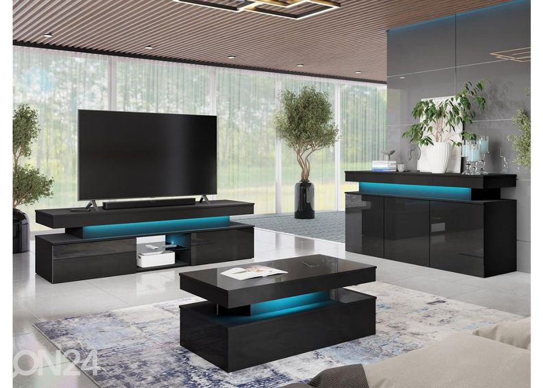 Diivanilaud Glossa 120x55 cm + LED suurendatud