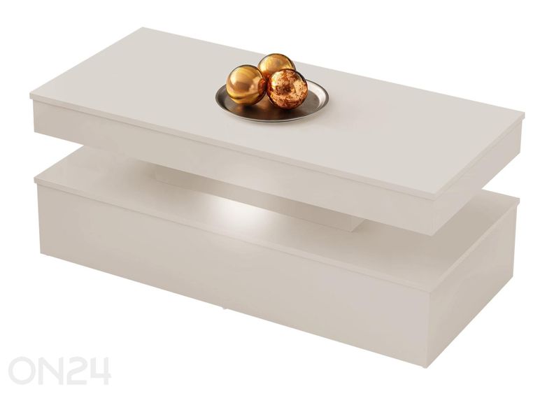 Diivanilaud Glossa 120x55 cm + LED suurendatud