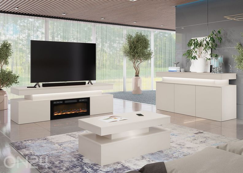 Diivanilaud Glossa 120x55 cm + LED suurendatud