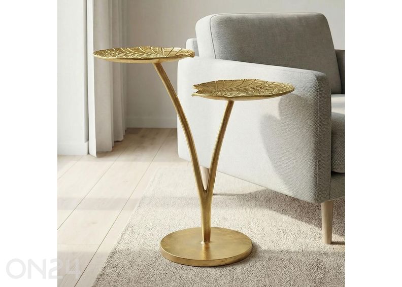 Diivanilaud Leaf 57 cm, kuldne suurendatud