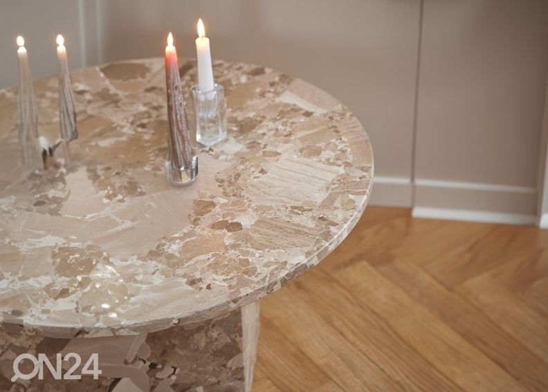 Diivanilaud marmorist Nex Ø 80 cm suurendatud