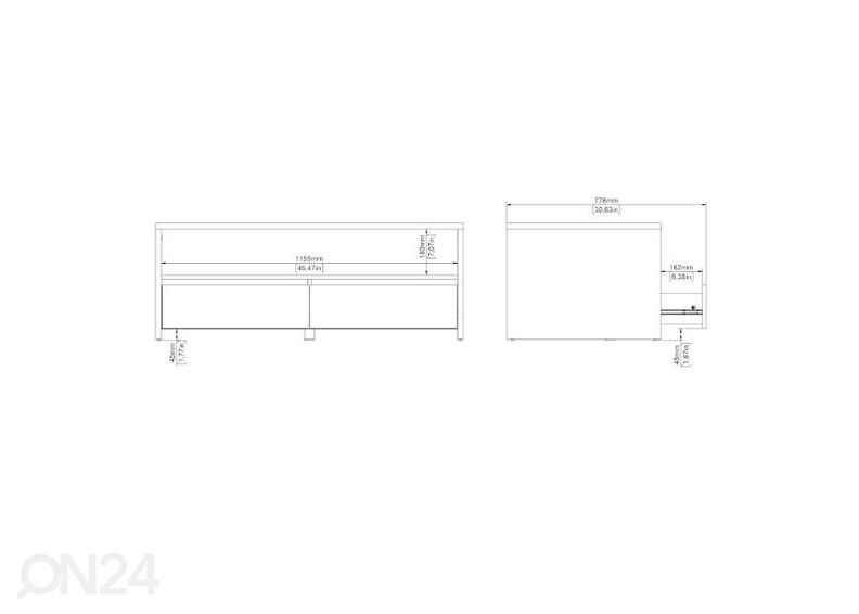 Diivanilaud Next 120x60 cm suurendatud