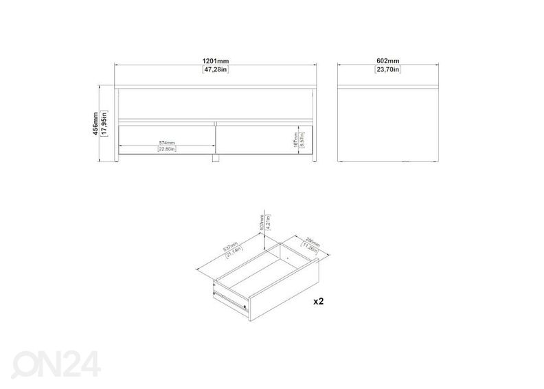 Diivanilaud Next 120x60 cm suurendatud