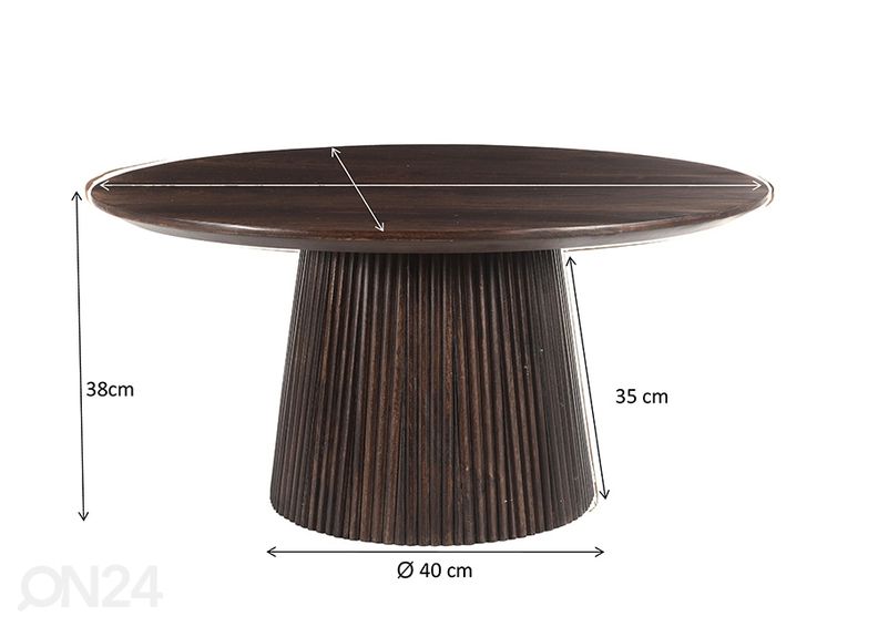 Diivanilaud Salvator Ø 80 cm suurendatud