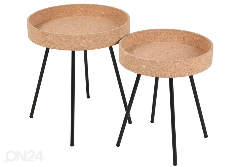 Diivanilaudade komplekt 2tk, kork suurendatud