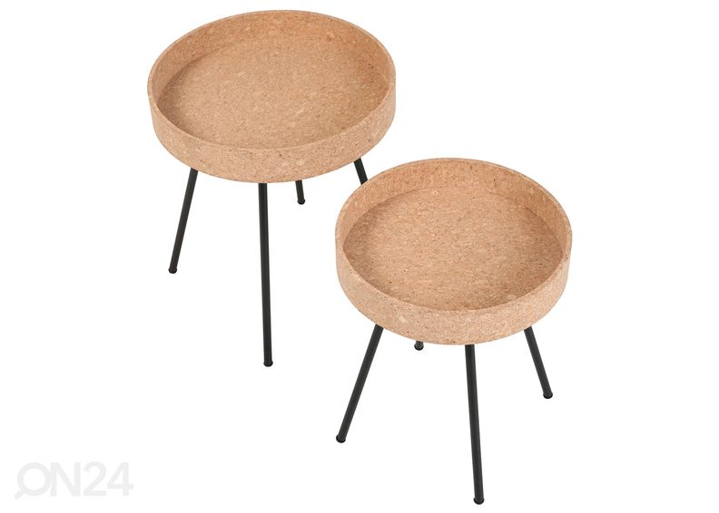 Diivanilaudade komplekt 2tk, kork suurendatud