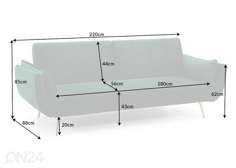 Diivanvoodi Divani II suurendatud