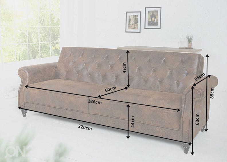 Diivanvoodi Maison Belle suurendatud