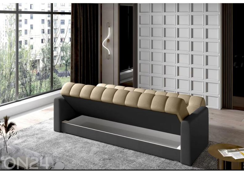 Diivanvoodi pesukastiga Gro suurendatud