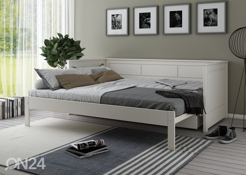 Diivanvoodi Robin 90/180x200 cm, valge suurendatud