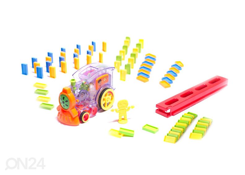 Doominoklotside paigaldamise rong läbipaistev suurendatud