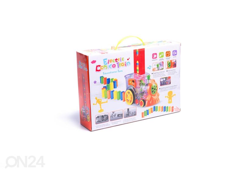 Doominoklotside paigaldamise rong läbipaistev suurendatud