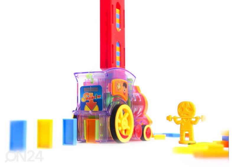 Doominoklotside paigaldamise rong läbipaistev suurendatud