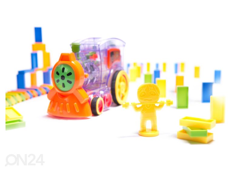 Doominoklotside paigaldamise rong läbipaistev suurendatud