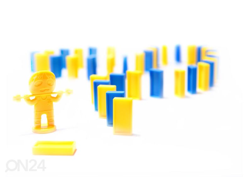 Doominoklotside paigaldamise rong läbipaistev suurendatud