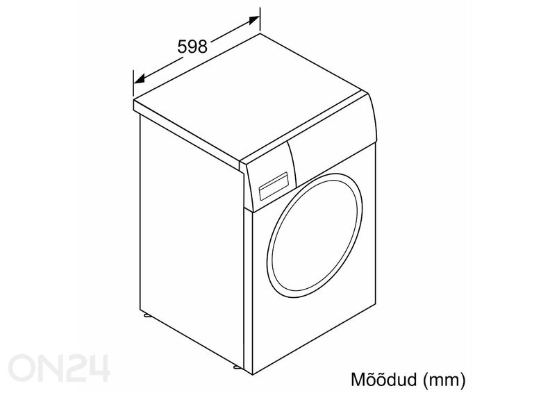 Eestlaetav pesumasin Bosch WGG244ZMSN suurendatud