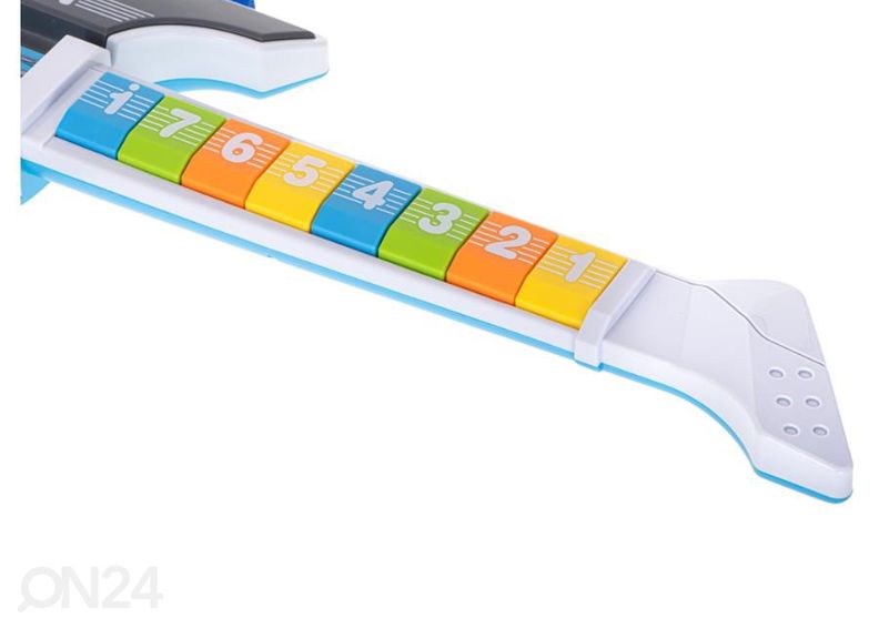 Elektriline kitarr koos mikrofoniga sinine suurendatud