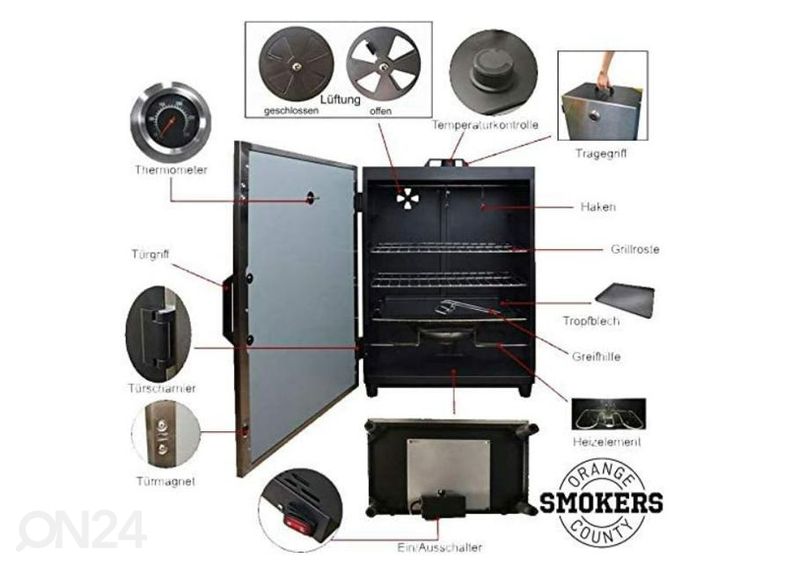 Elektriline suitsuahi Orange County Smokers 60360003 suurendatud