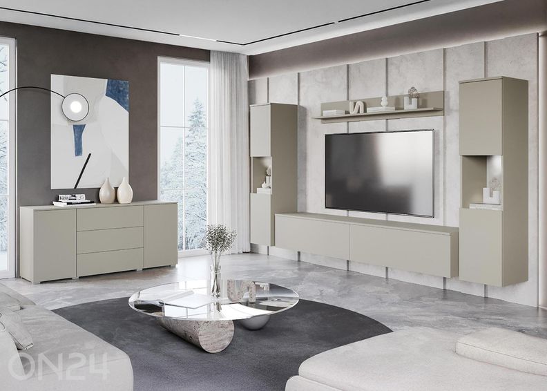 Elutoamööbli komplekt Paris II + LED suurendatud