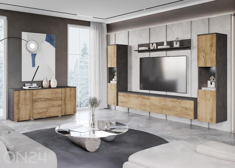 Elutoamööbli komplekt Paris II + LED suurendatud