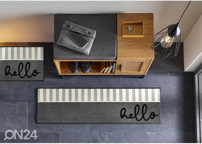 Esikumatt Hello Stripes 35x120 cm suurendatud