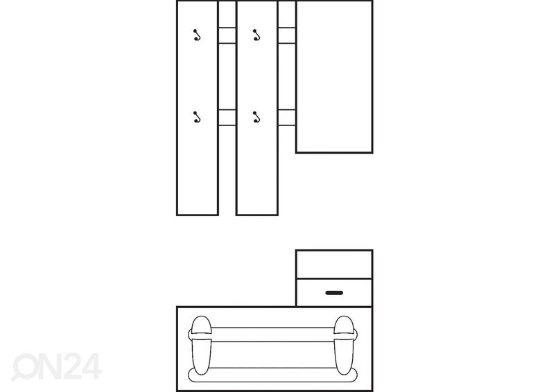 Esikumööbel 100 cm suurendatud