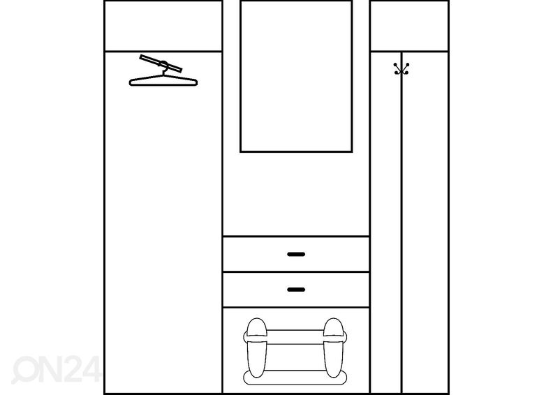 Esikumööbel Drimo VI 175 cm suurendatud
