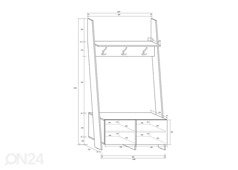 Esikunagi Mallow 100 cm suurendatud
