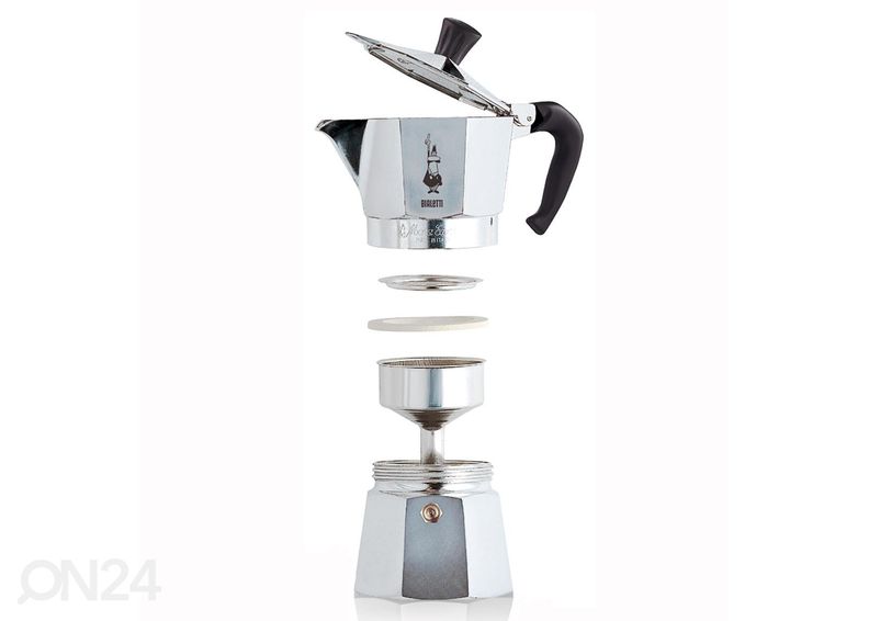 Espressokann Bialetti Moka express 3 tassile suurendatud