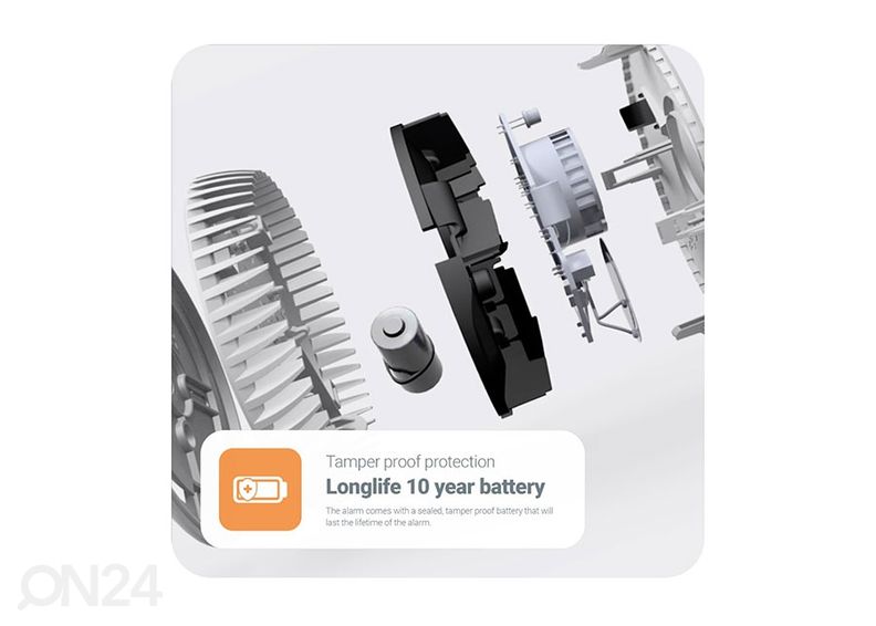 FireAngel Optiline Suitsuandur 10 aastase patareiga FA6120 suurendatud