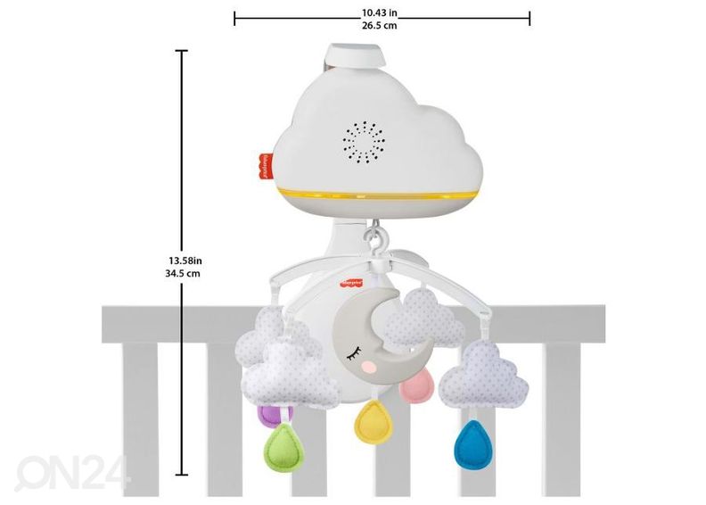 Fisher-Price voodikarussell - öölamp Calming Clouds suurendatud