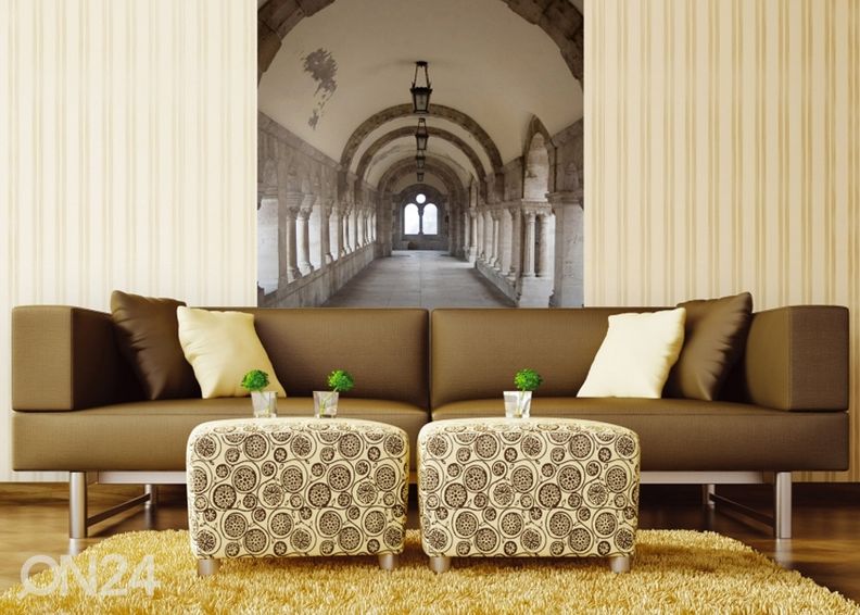 Fliis fototapeet Ancient corridor 150x250 cm suurendatud