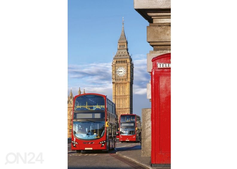 Fliis fototapeet Big ben 150x250 cm suurendatud