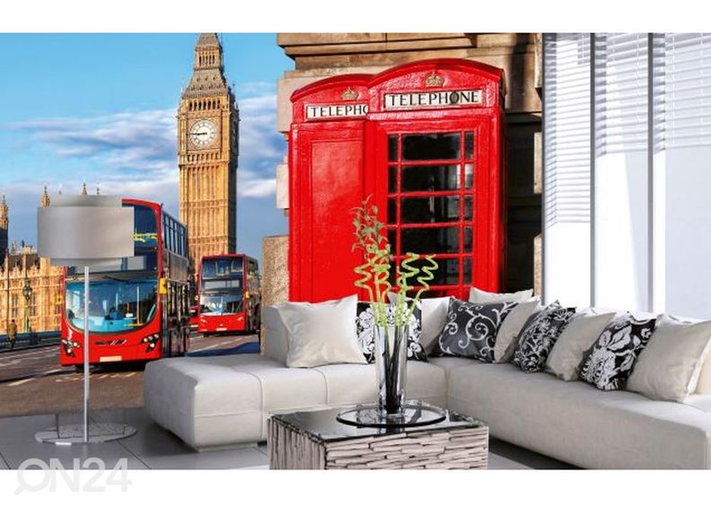 Fliis fototapeet Big ben 150x250 cm suurendatud