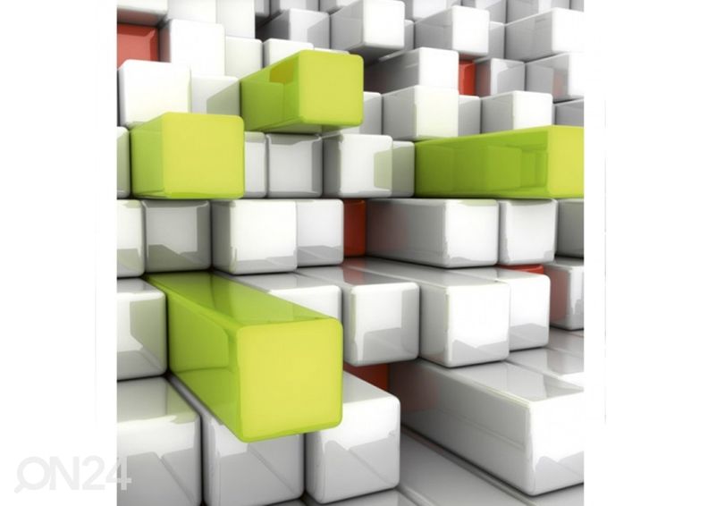 Fliis fototapeet Boxes 375x250 cm suurendatud