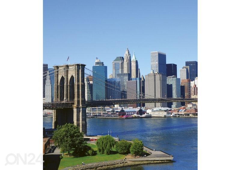 Fliis fototapeet Brooklyn bridge 150x250 cm suurendatud