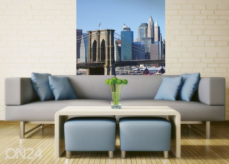 Fliis fototapeet Brooklyn bridge 150x250 cm suurendatud
