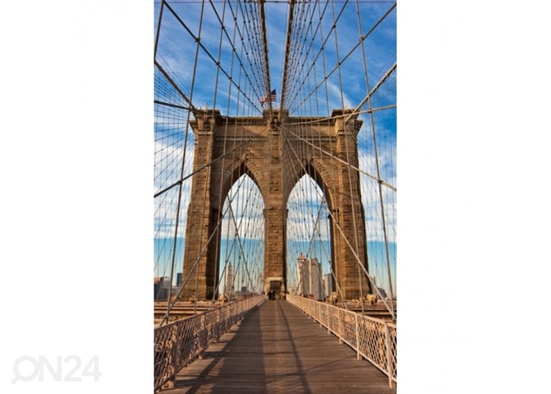 Fliis fototapeet Brooklyn bridge 150x250 cm suurendatud