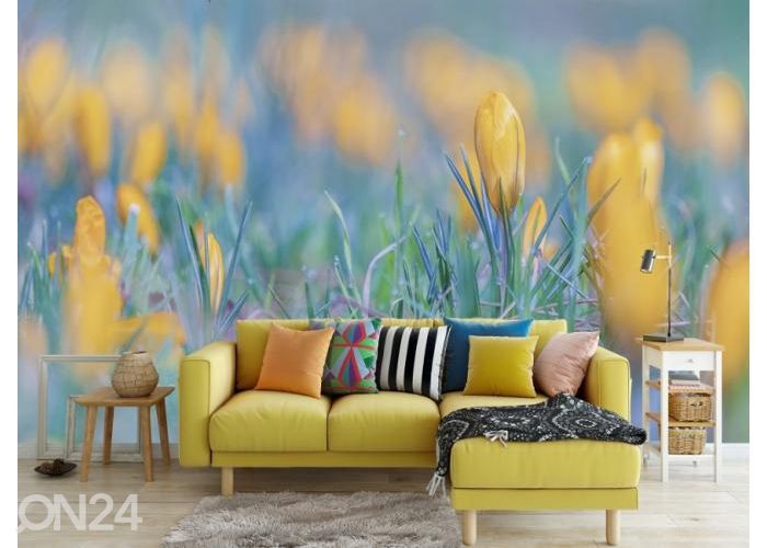 Fliis fototapeet Crocus Flowers 400x260 cm suurendatud