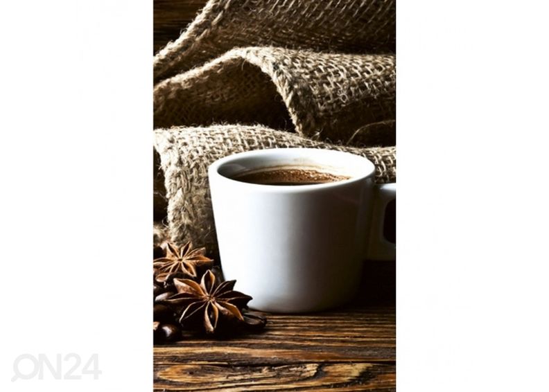Fliis fototapeet Cup of coffee 150x250 cm suurendatud