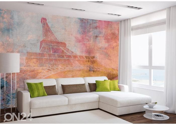 Fliis fototapeet Eiffel Tower Abstract II 150x250 cm suurendatud