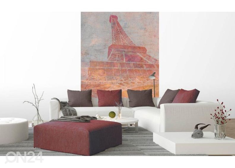 Fliis fototapeet Eiffel Tower Abstract II 150x250 cm suurendatud