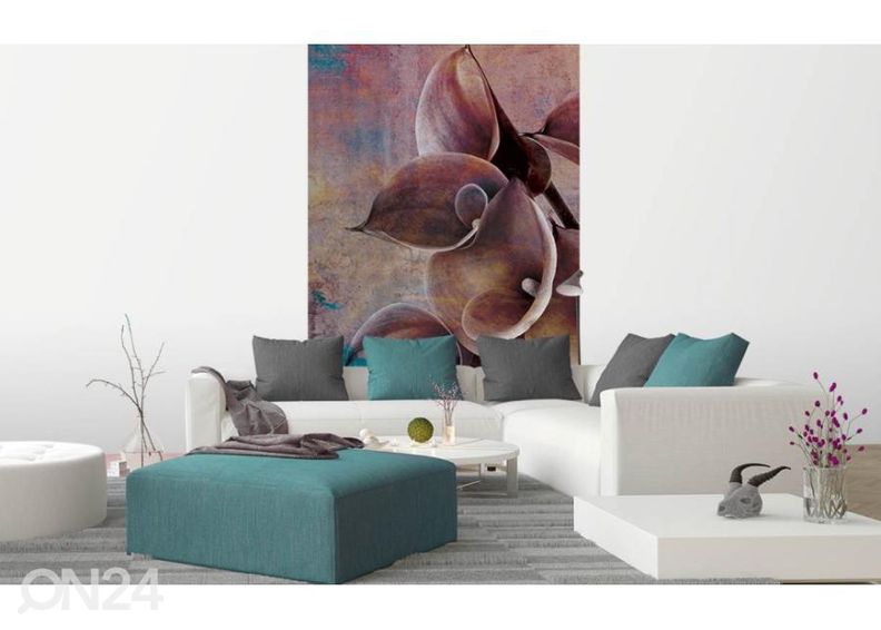 Fliis fototapeet Flower Abstract II 375x250 cm suurendatud