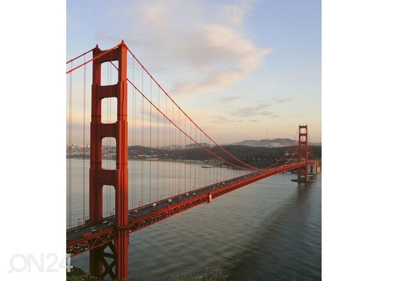 Fliis fototapeet Golden gate 225x250 cm suurendatud