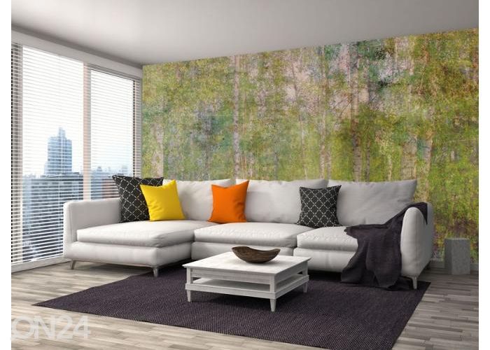 Fliis fototapeet Leaves Abstract 150x250 cm suurendatud