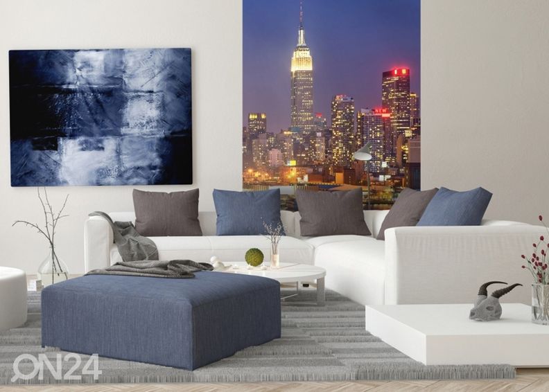 Fliis fototapeet Manhattan at night 150x250 cm suurendatud