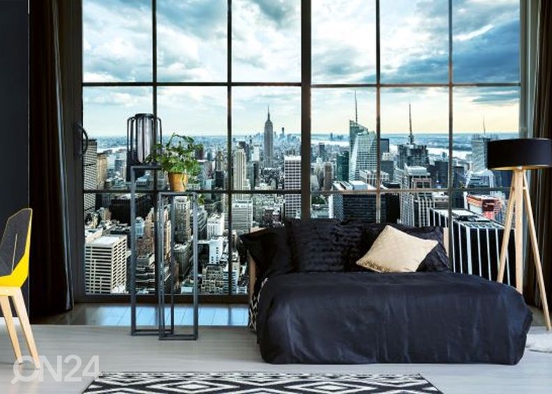Fliis fototapeet Manhattan window view 225x250 cm suurendatud