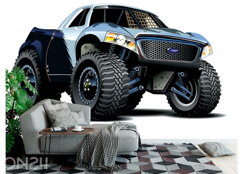 Fliis fototapeet Monster Truck 368x254cm suurendatud